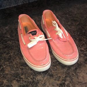 Coral Sequin Sperry’s